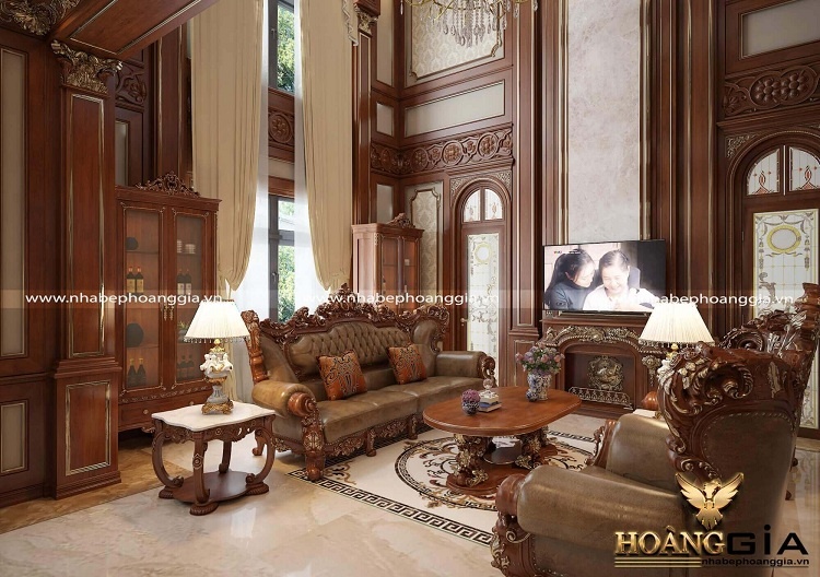 bàn ghế phòng khách tân cổ điển