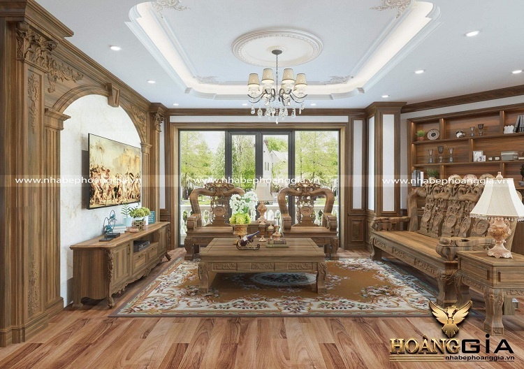 bàn ghế phòng khách tân cổ điển