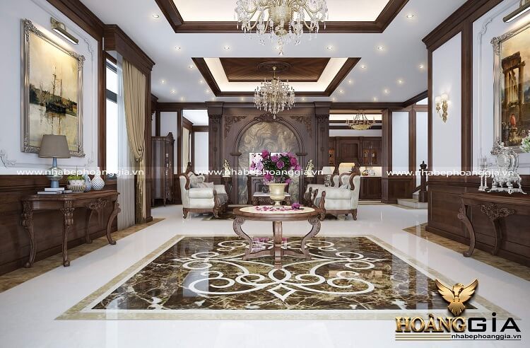 trang trí phòng khách tân cổ điển