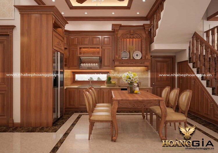 tủ bếp gỗ gõ đỏ có tốt không