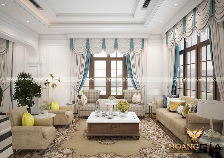 lựa chọn rèm trong nội thất tân cổ điển