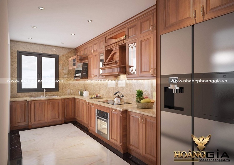 thiết kế tủ bếp tân cổ điển nhà chung cư