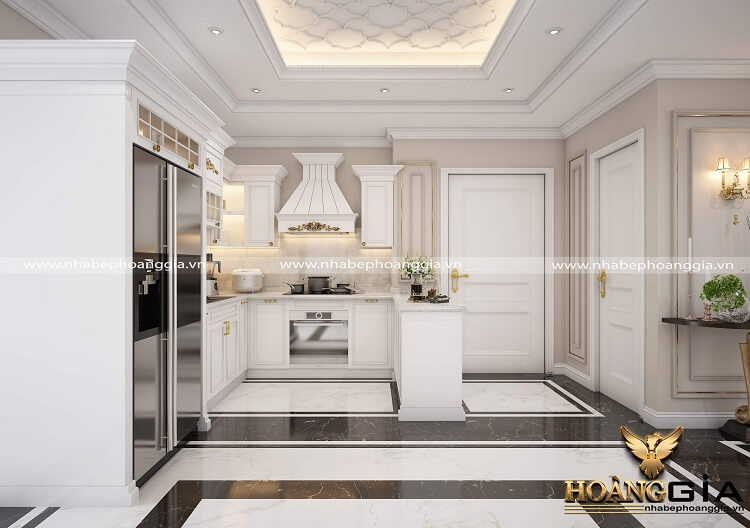 thiết kế tủ bếp tân cổ điển nhà chung cư