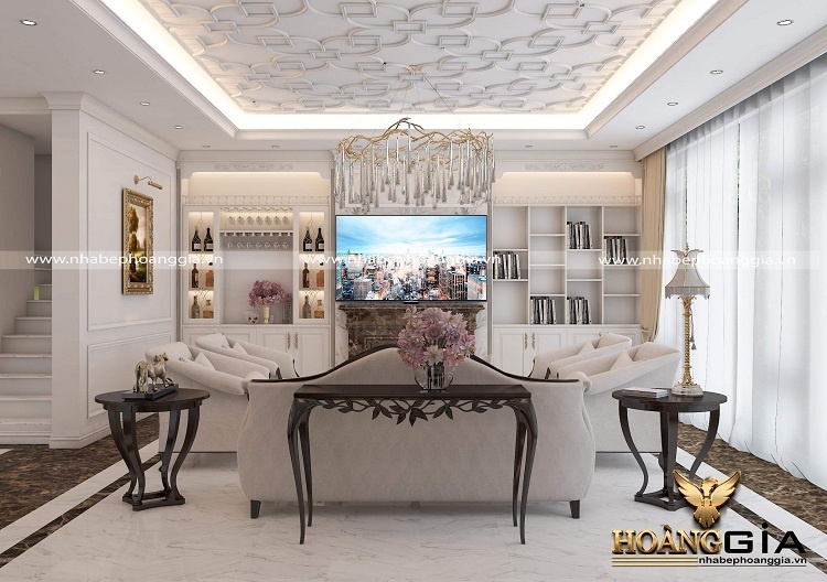 kệ trang trí tân cổ điển