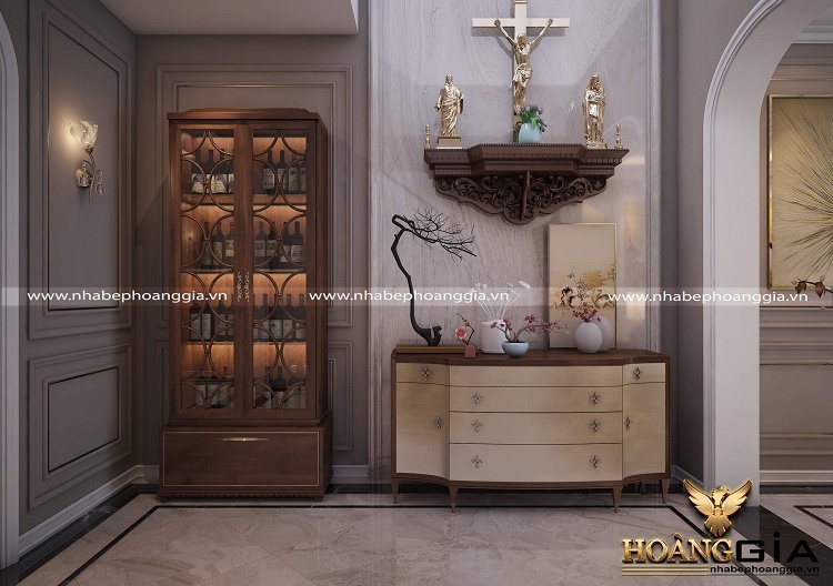 kệ trang trí tân cổ điển