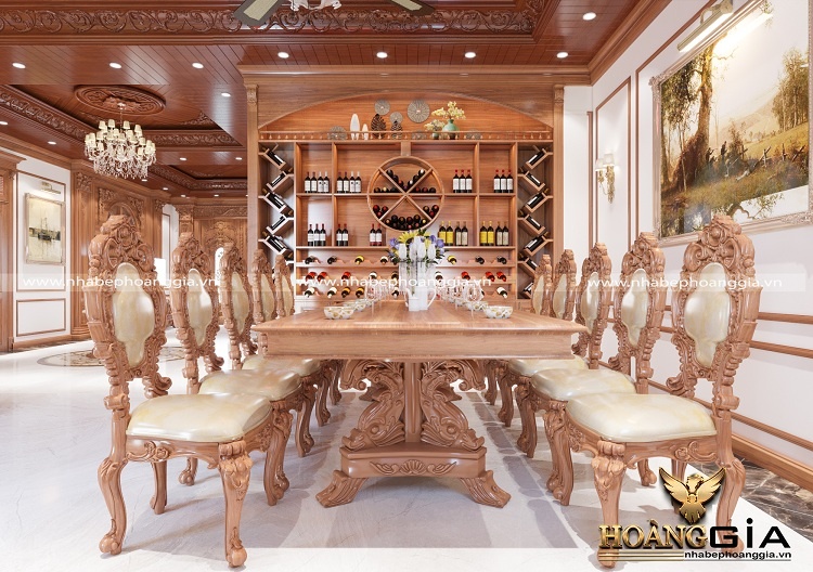 mẫu bàn ăn gỗ gõ đỏ 10 ghế