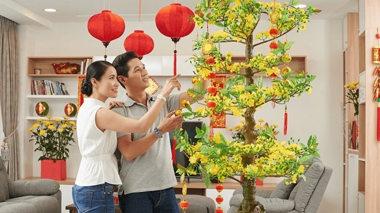 cách trang trí nhà đón tết 2021