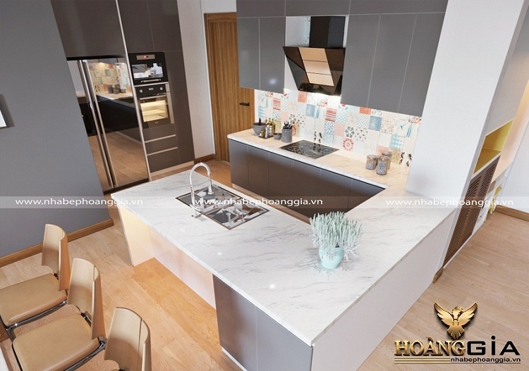 mẫu tủ bếp gỗ An Cường đẹp