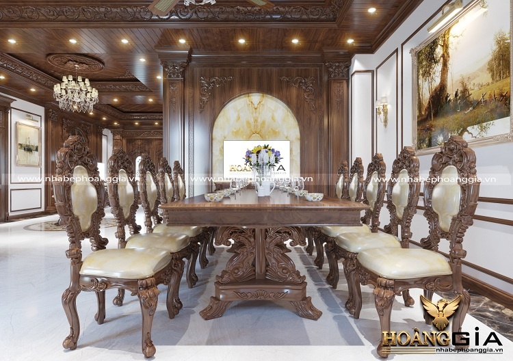mẫu phòng ăn hoàng gia