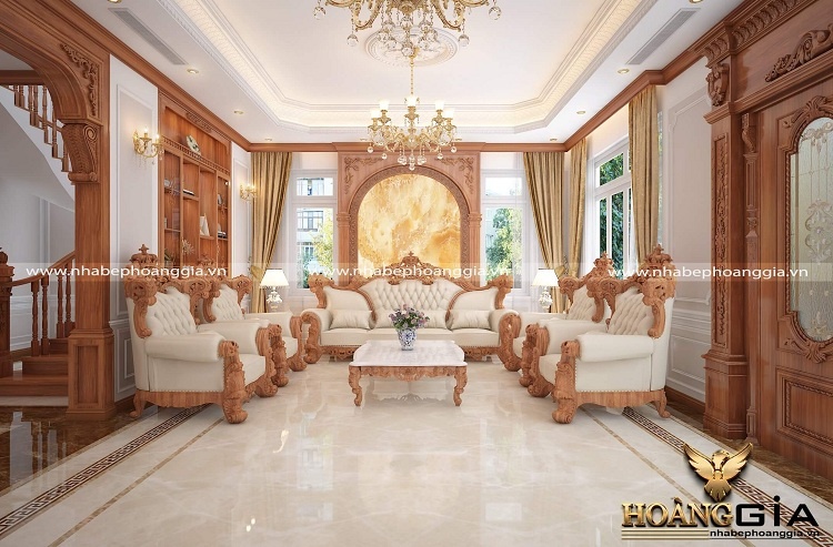 mẫu trần thạch cao phòng khách 30m2