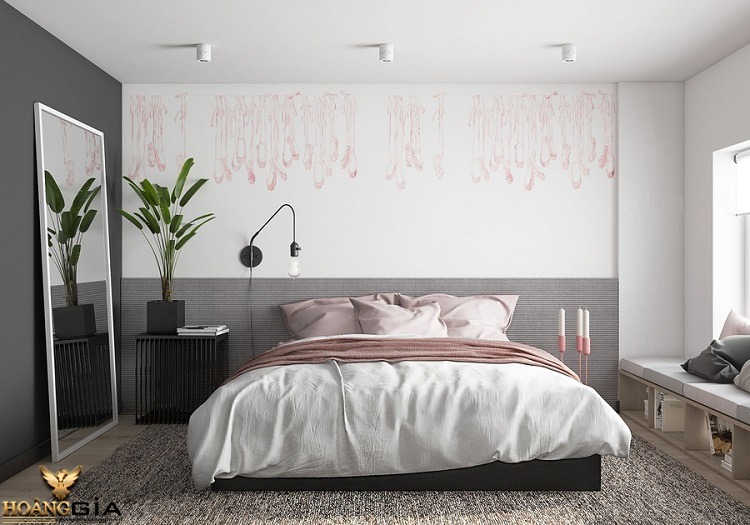 tranh vẽ tường phòng ngủ