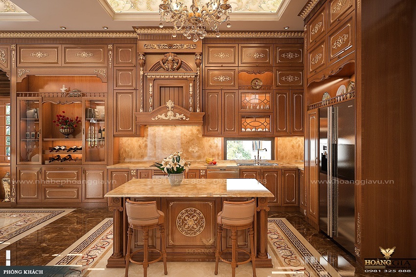 Mẫu nội thất tân cổ điển 2024 cho phòng bếp