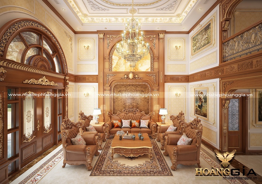 Mẫu nội thất tân cổ điển 2024 cho phòng khách