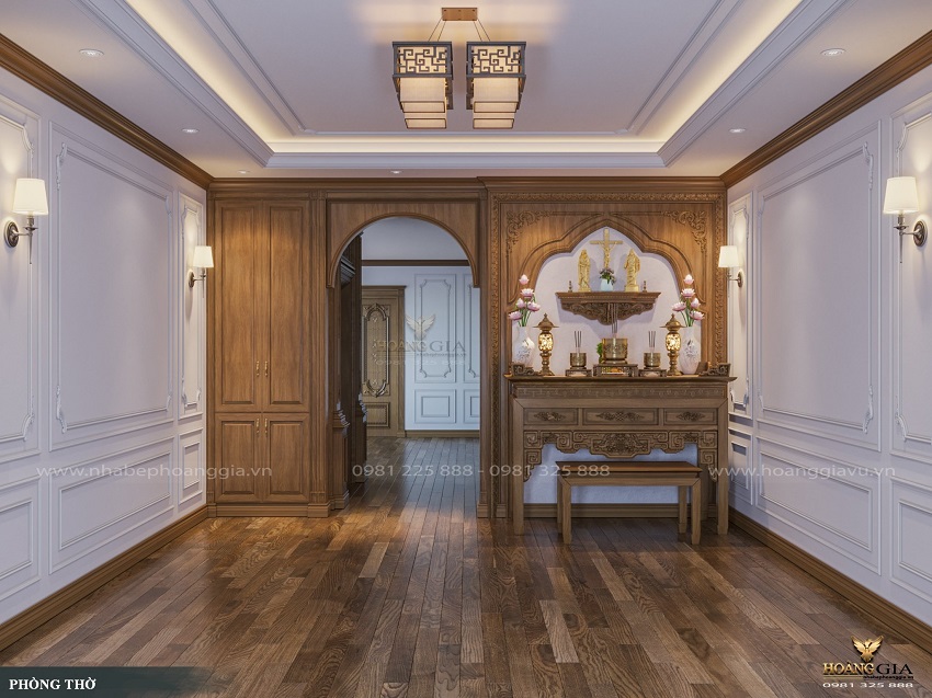 Mẫu phòng thờ Chúa nhẹ nhàng