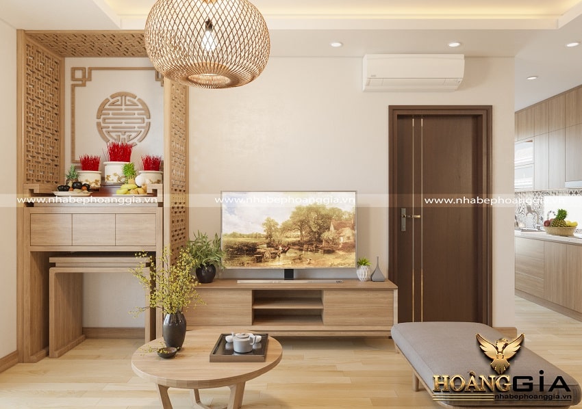 Mẫu bàn thờ nhà chung cư kiểu dáng đứng