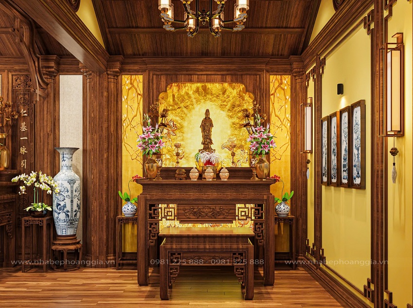 Mẫu bàn thờ Phật bà Quan Âm