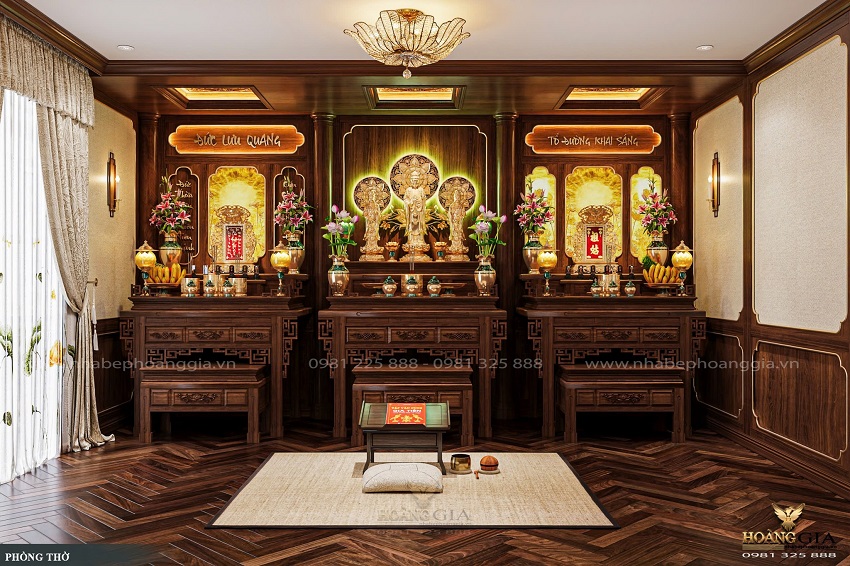 Mẫu bàn thờ Phật truyền thống