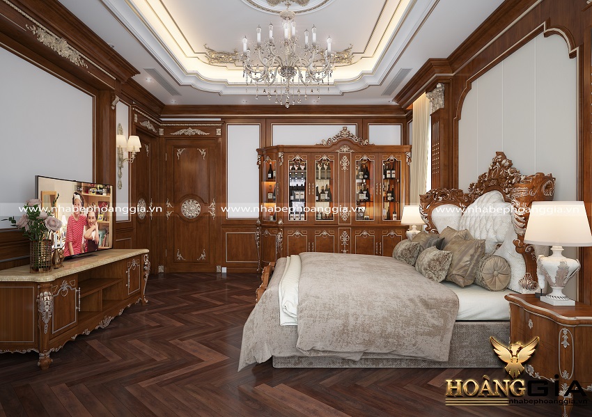 Chọn màu sắc cửa phòng ngủ tân cổ điển