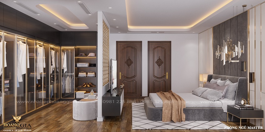 Chọn phụ kiện cửa phòng ngủ tân cổ điển