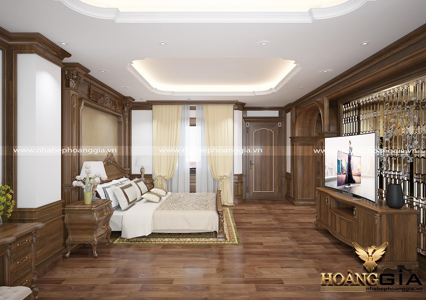 Chọn chất liệu cửa phòng ngủ tân cổ điển