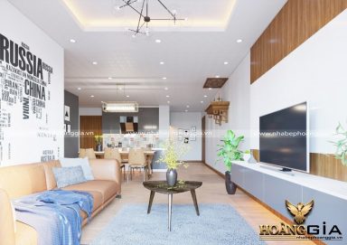 Mẫu thiết kế phòng khách chung cư phong cách hiện đại PKHD02