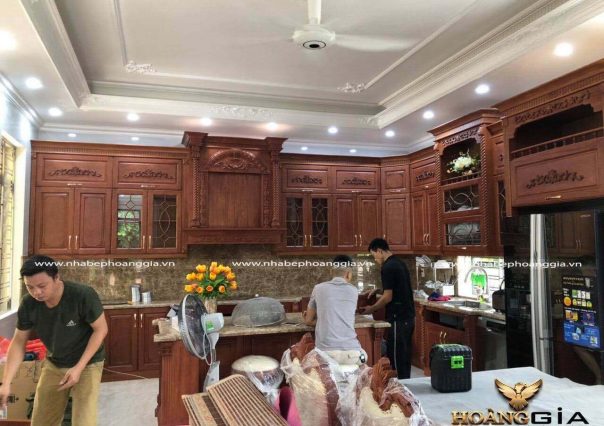 Ảnh thực tế thi công tủ bếp nhà chị Hằng (An Dương, Hải Phòng)