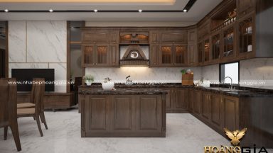 Bảng báo giá tủ bếp gỗ tự nhiên 2022