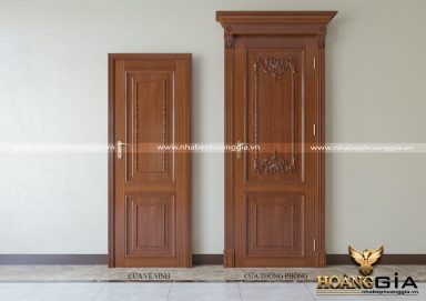 Mẫu cửa gỗ thông phòng tân cổ điển ấn tượng