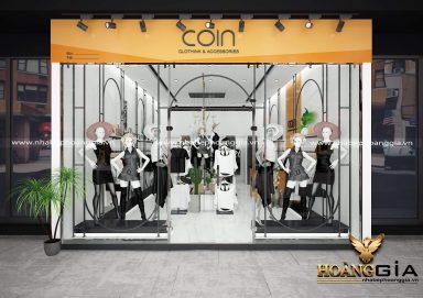 Thiết kế showroom thời trang với gam màu đen