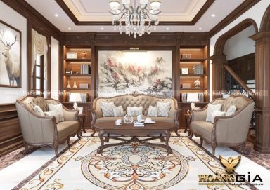 Mẫu phòng khách đẹp cho gia chủ thượng lưu phong cách tân cổ điển PKTCD12