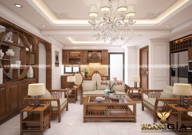 Mẫu phòng khách hiện đại theo phong cách Trung Hoa đầy ấn tượng