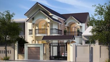 05mẫu biệt thự 2 tầng phong cách tân cổ điển đầy sang trọng