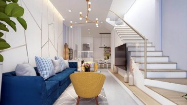 Ấn tượng với 10 mẫu phòng khách hiện đại cho nhà ống 2022