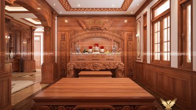 Top 10 mẫu phòng thờ đẹp cổ điển đầy trang nghiêm