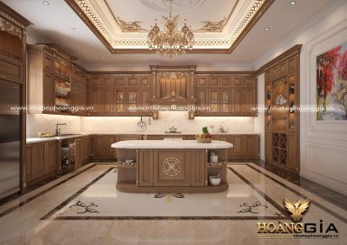 Khám phá mẫu tủ bếp đẹp dát vàng sang trọng