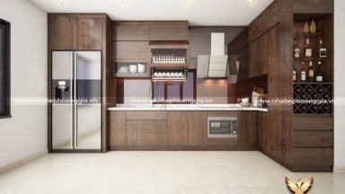 Cuốn hút với các mẫu tủ bếp gỗ sồi Mỹ đẹp 2022