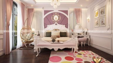 03 lưu ý khi thiết kế nội thất phòng ngủ tân cổ điển cho bạn gái kẹo ngọt
