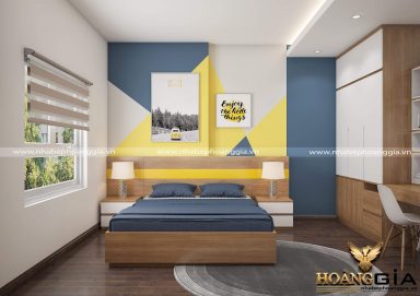Mẫu thiết kế phòng ngủ con trai năng động cho nhà chung cư