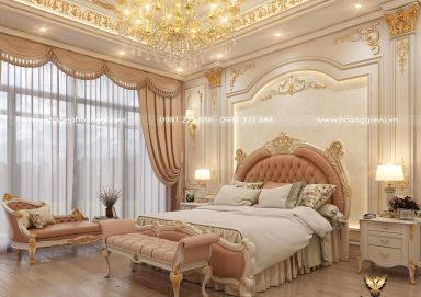 Gợi ý thiết kế phòng ngủ tân cổ điển dát vàng đẳng cấp