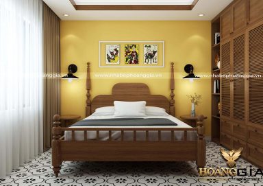 Mẫu thiết kế phòng ngủ nhỏ phong cách Đông Dương ấn tượng