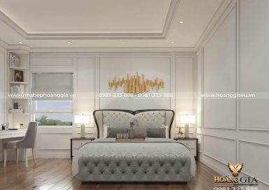 Gợi ý thiết kế phòng ngủ tân cổ điển cho con trai chị Chi (Bắc Giang)