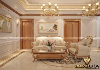 Công trình thiết kế nội thất biệt thự tân cổ điển nhà chị Hương (Cẩm phả)