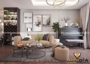 Mẫu thiết kế nội thất chung cư 80m2 tinh tế đầy thanh lịch