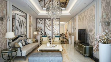 Mẫu thiết kế nội thất nhà ống tân cổ điển đầy thu hút