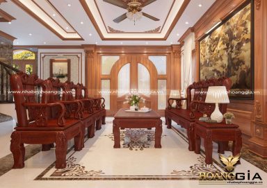 Mẫu phòng khách đẹp đẳng cấp với sofa đồng kỵ