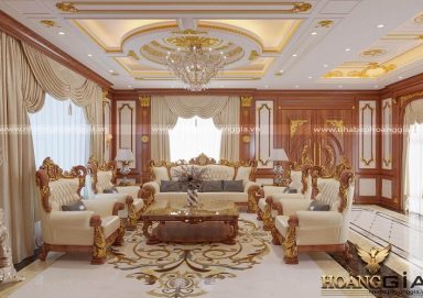 Thiết kế phòng khách tân cổ điển hoàng gia đẳng cấp