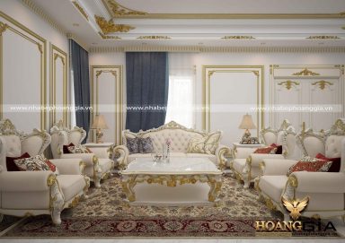Rung động trước mẫu thiết kế phòng khách tân cổ điển cao cấp sang trọng