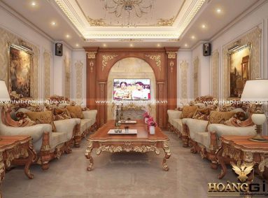 Đơn vị thiết kế thi công nội thất tân cổ điển gỗ gõ đỏ uy tín