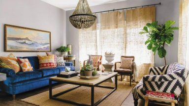 Cách trang trí nội thất phòng khách Bohemian ấn tượng