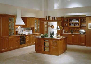 Mẫu tủ bếp đẹp gỗ hương 02